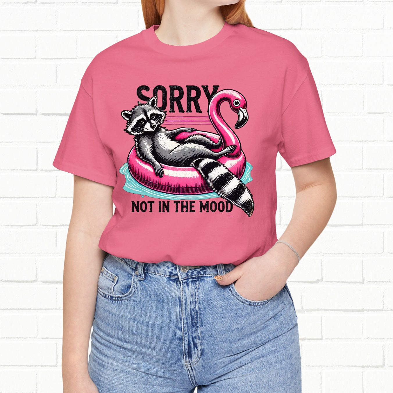 Sorry, Not In The Mood Funny Sarcastic Raccoon Unisex T-Shirt