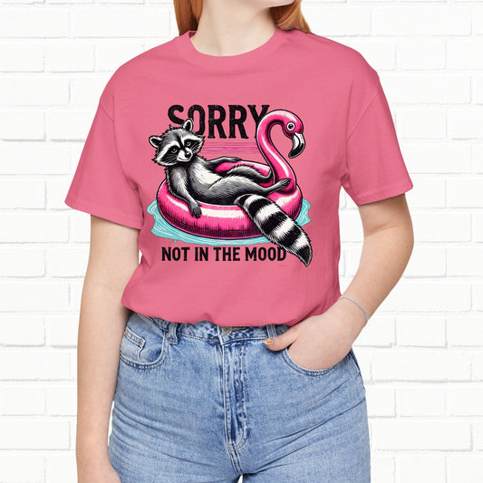 Sorry, Not In The Mood Funny Sarcastic Raccoon Unisex T-Shirt