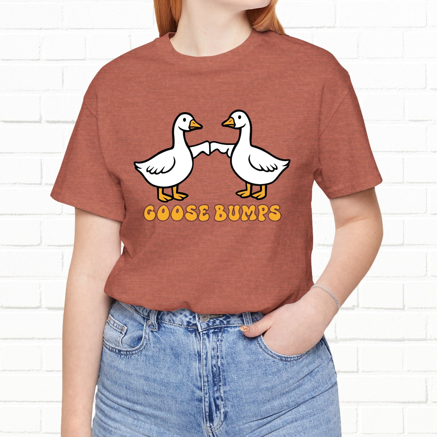 Goosebumps Ducks Geese Fist Pumping Funny Unisex Friendship Good Vibes T-shirt