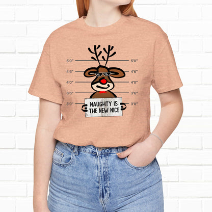 Reindeer Naughty Is The New Nice Funny Christmas Unisex T-Shirt