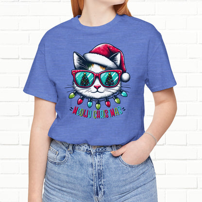 Meowy Christmas Funny Cool Cat Unisex T-Shirt