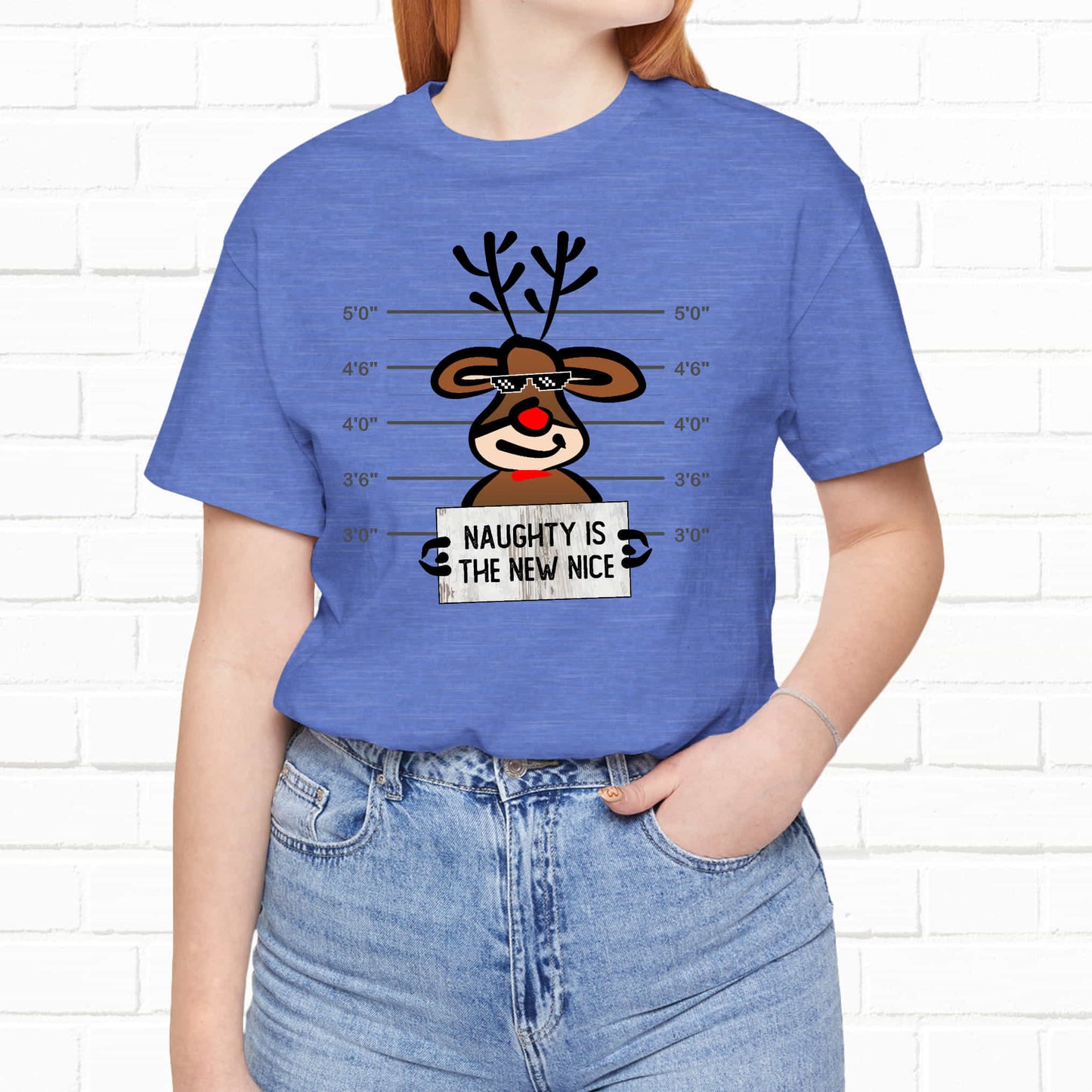 Reindeer Naughty Is The New Nice Funny Christmas Unisex T-Shirt