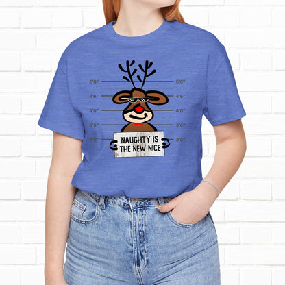 Reindeer Naughty Is The New Nice Funny Christmas Unisex T-Shirt