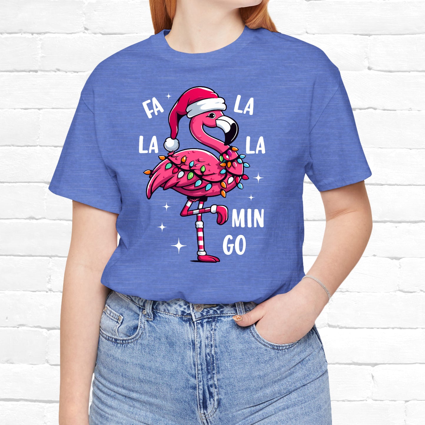 Fa La La-Mingo Funny Flamingo Unisex Christmas T-Shirt