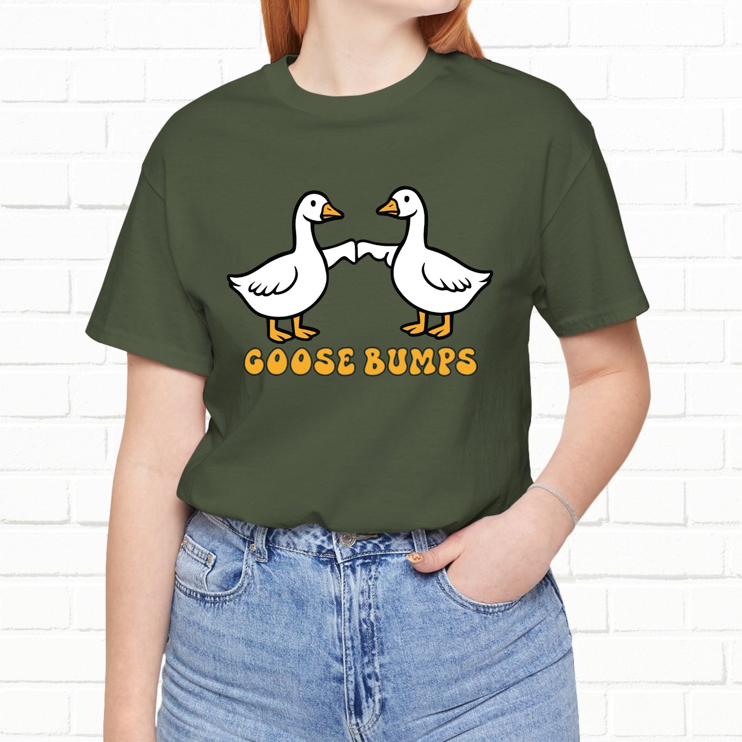 Goosebumps Ducks Geese Fist Pumping Funny Unisex Friendship Good Vibes T-shirt