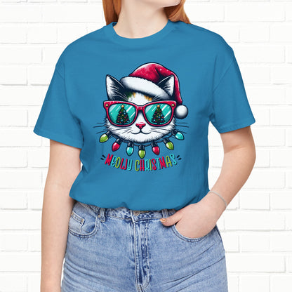 Meowy Christmas Funny Cool Cat Unisex T-Shirt