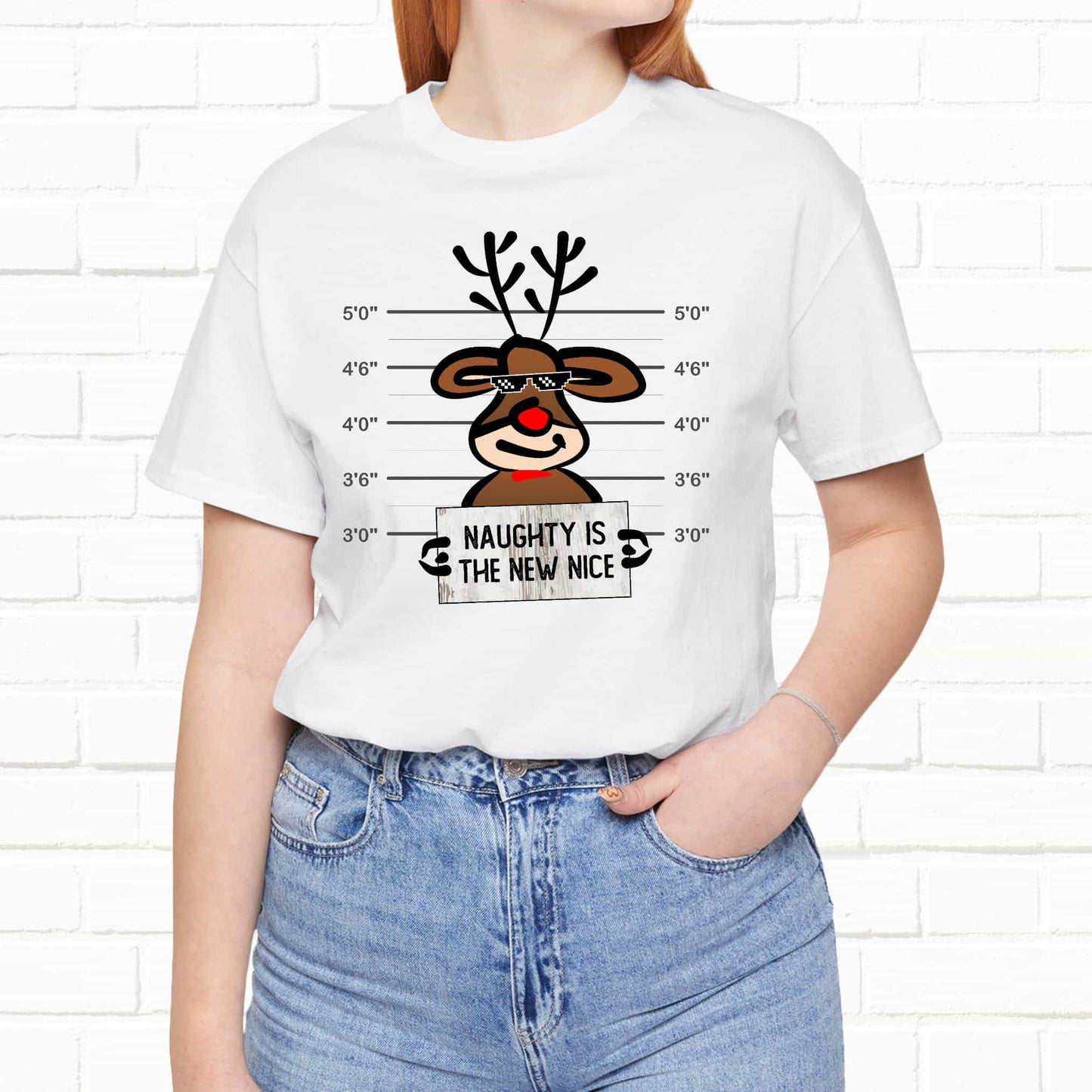 Reindeer Naughty Is The New Nice Funny Christmas Unisex T-Shirt