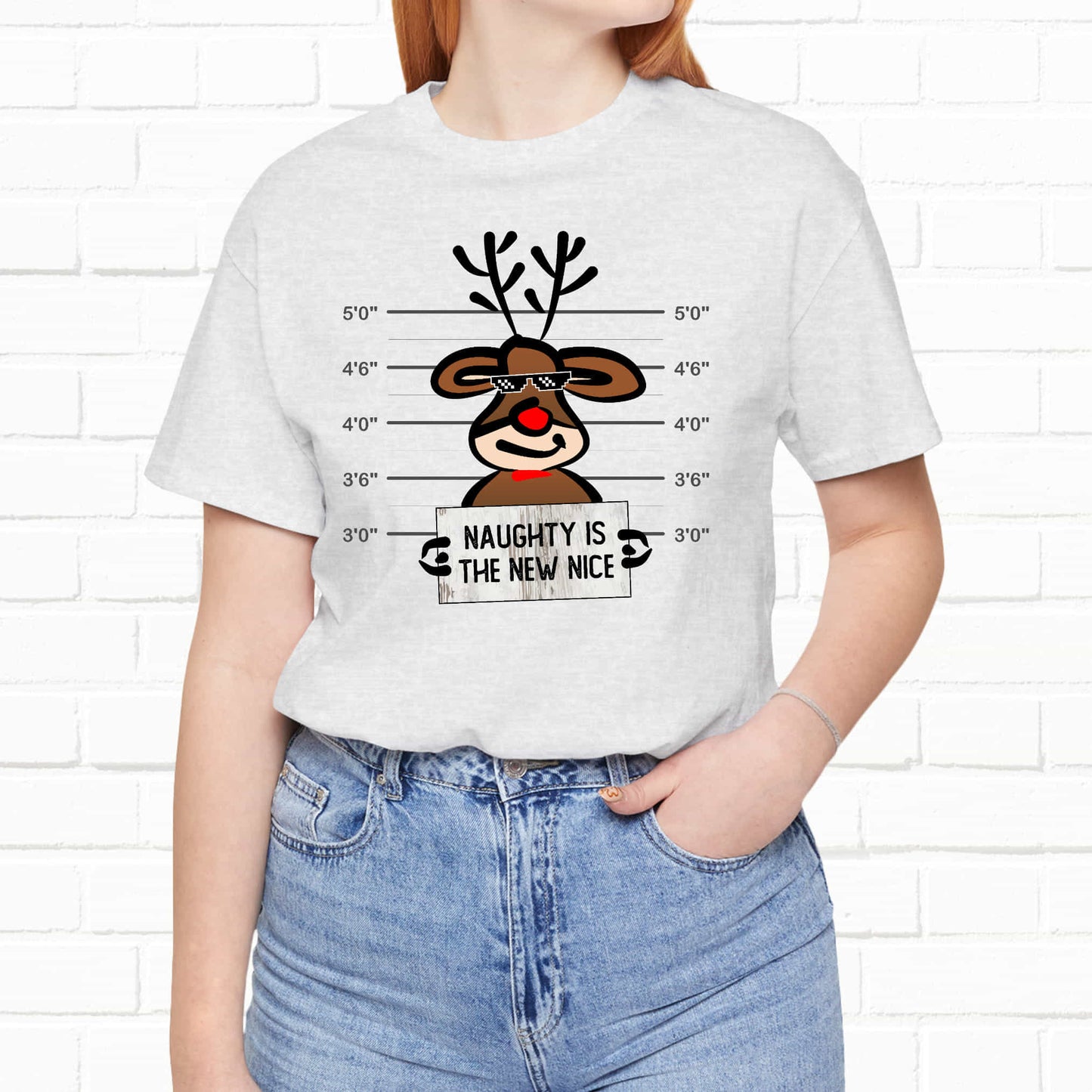 Reindeer Naughty Is The New Nice Funny Christmas Unisex T-Shirt