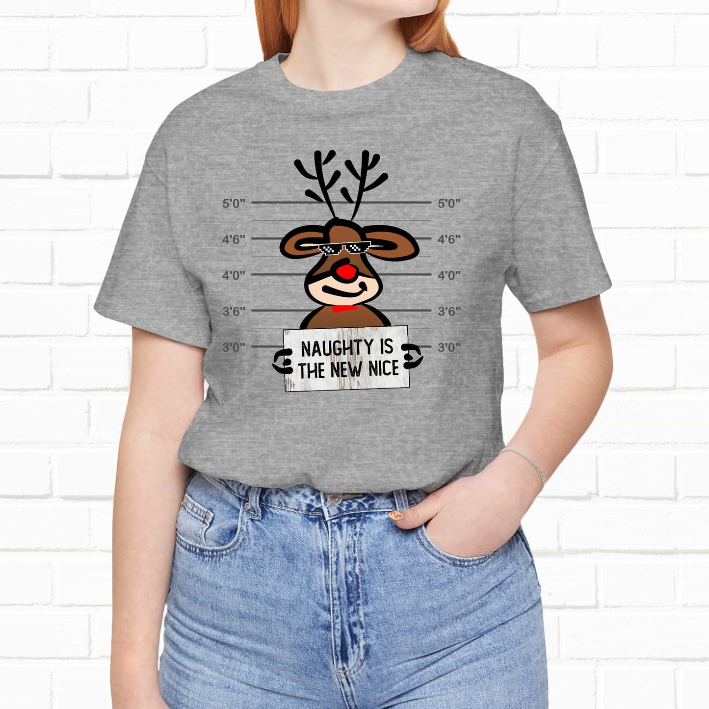 Reindeer Naughty Is The New Nice Funny Christmas Unisex T-Shirt