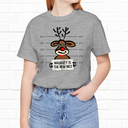 Reindeer Naughty Is The New Nice Funny Christmas Unisex T-Shirt