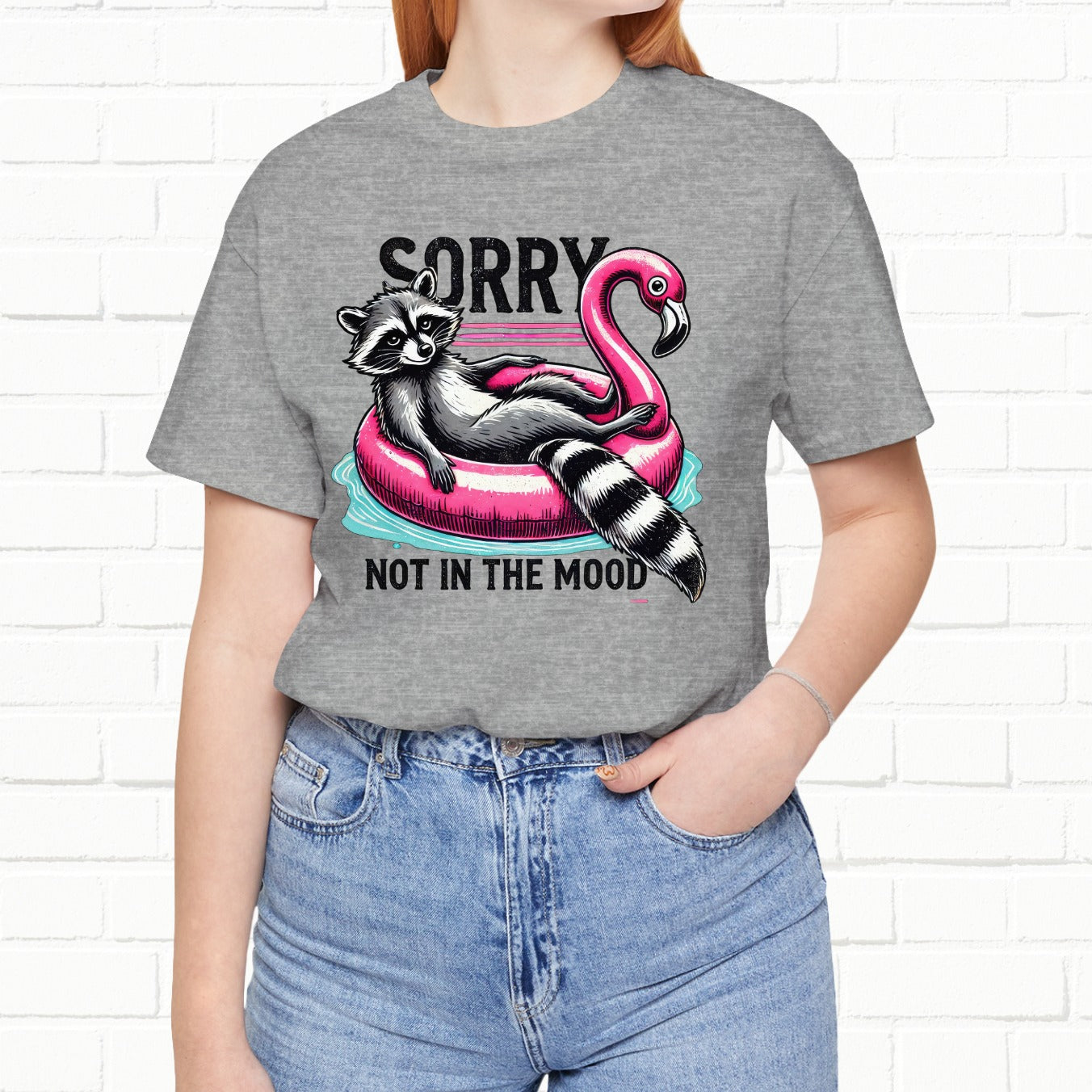 Sorry, Not In The Mood Funny Sarcastic Raccoon Unisex T-Shirt
