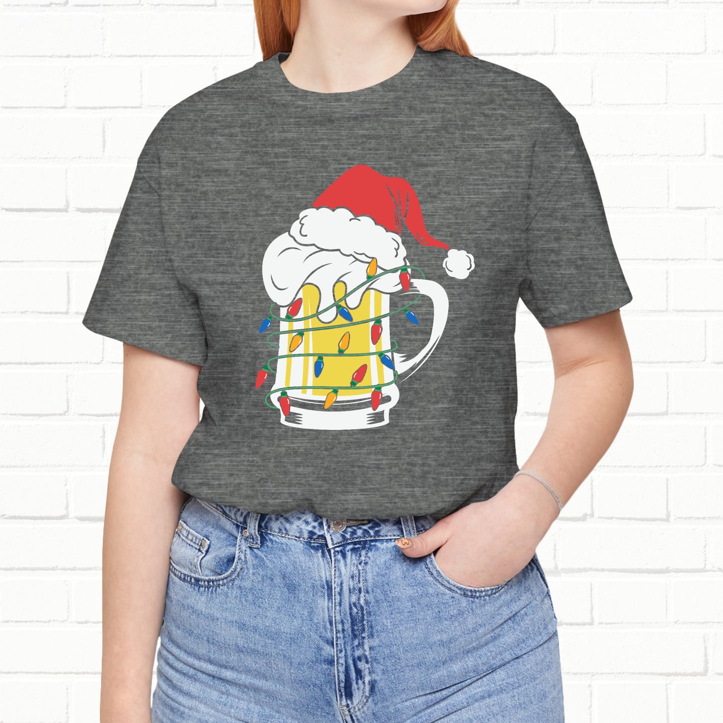 Christmas Beer And Lights Funny Unisex T-Shirt