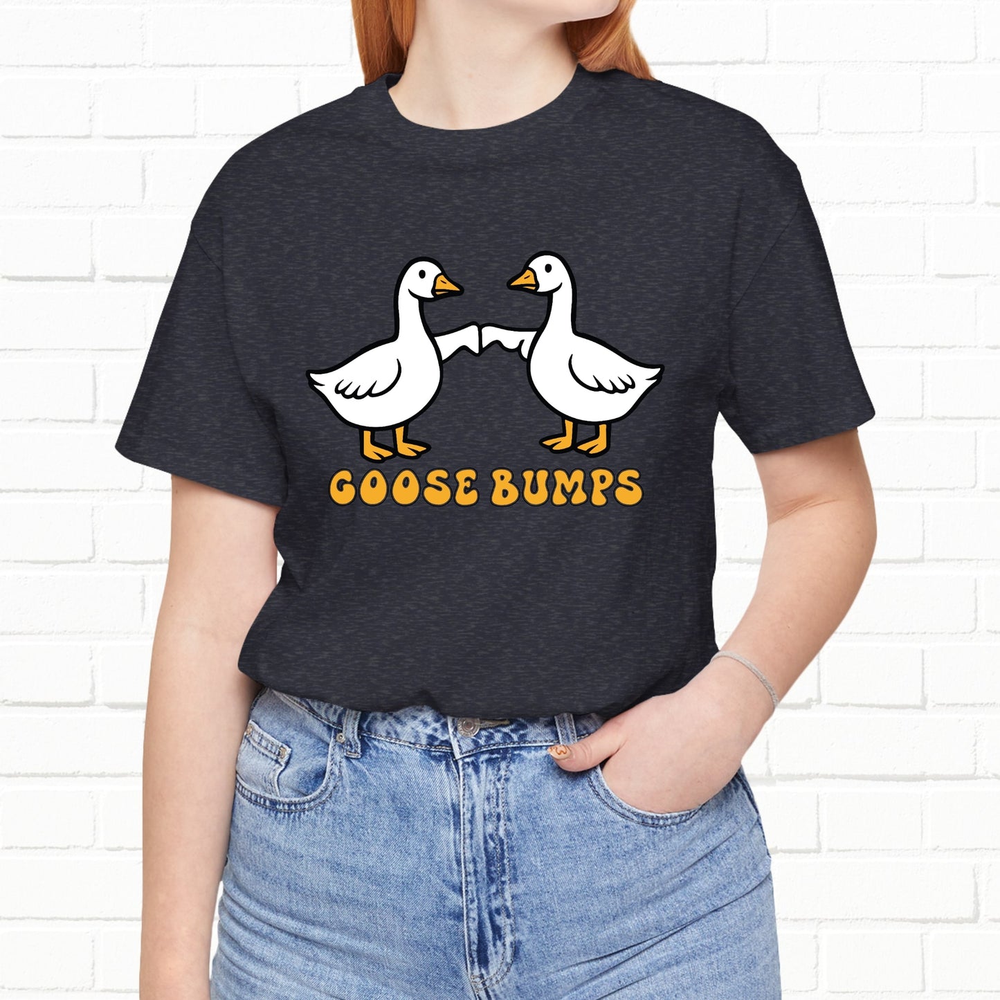 Goosebumps Ducks Geese Fist Pumping Funny Unisex Friendship Good Vibes T-shirt