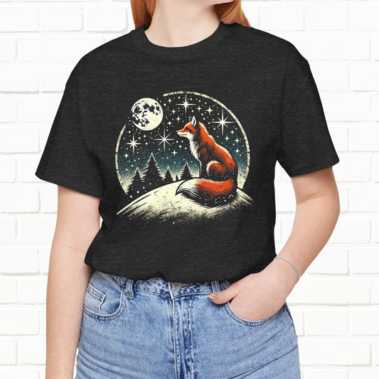 Twilight Fox Under The Stars Unisex T-Shirt