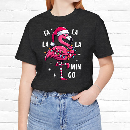 Fa La La-Mingo Funny Flamingo Unisex Christmas T-Shirt