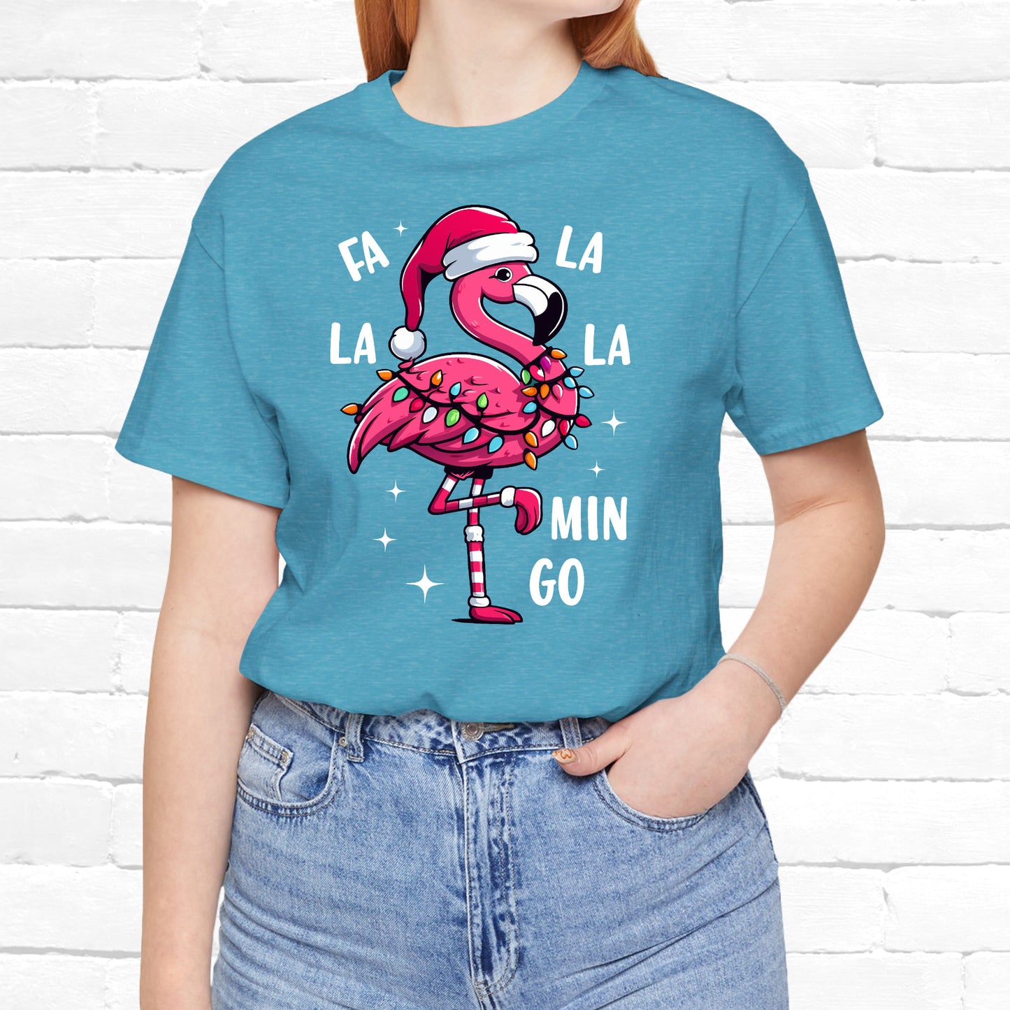Fa La La-Mingo Funny Flamingo Unisex Christmas T-Shirt