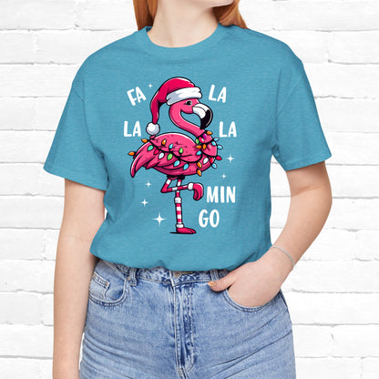 Fa La La-Mingo Funny Flamingo Unisex Christmas T-Shirt