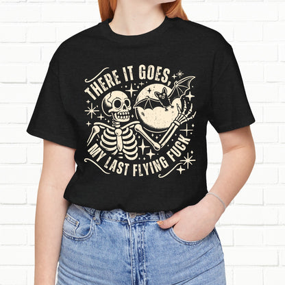 There It Goes My Last Flying Funny Skeleton Unisex T-Shirt