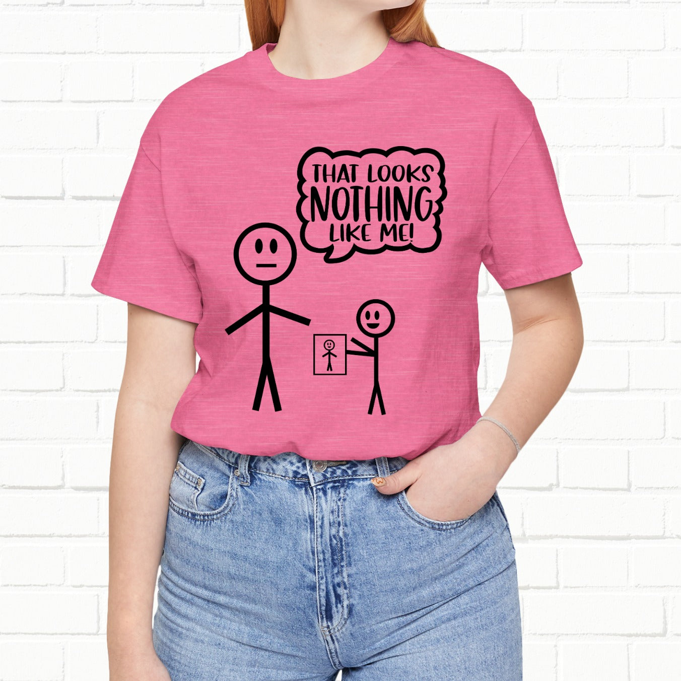 That Looks Nothing Like Me Funny Stick Figure Unisex T-Shirt