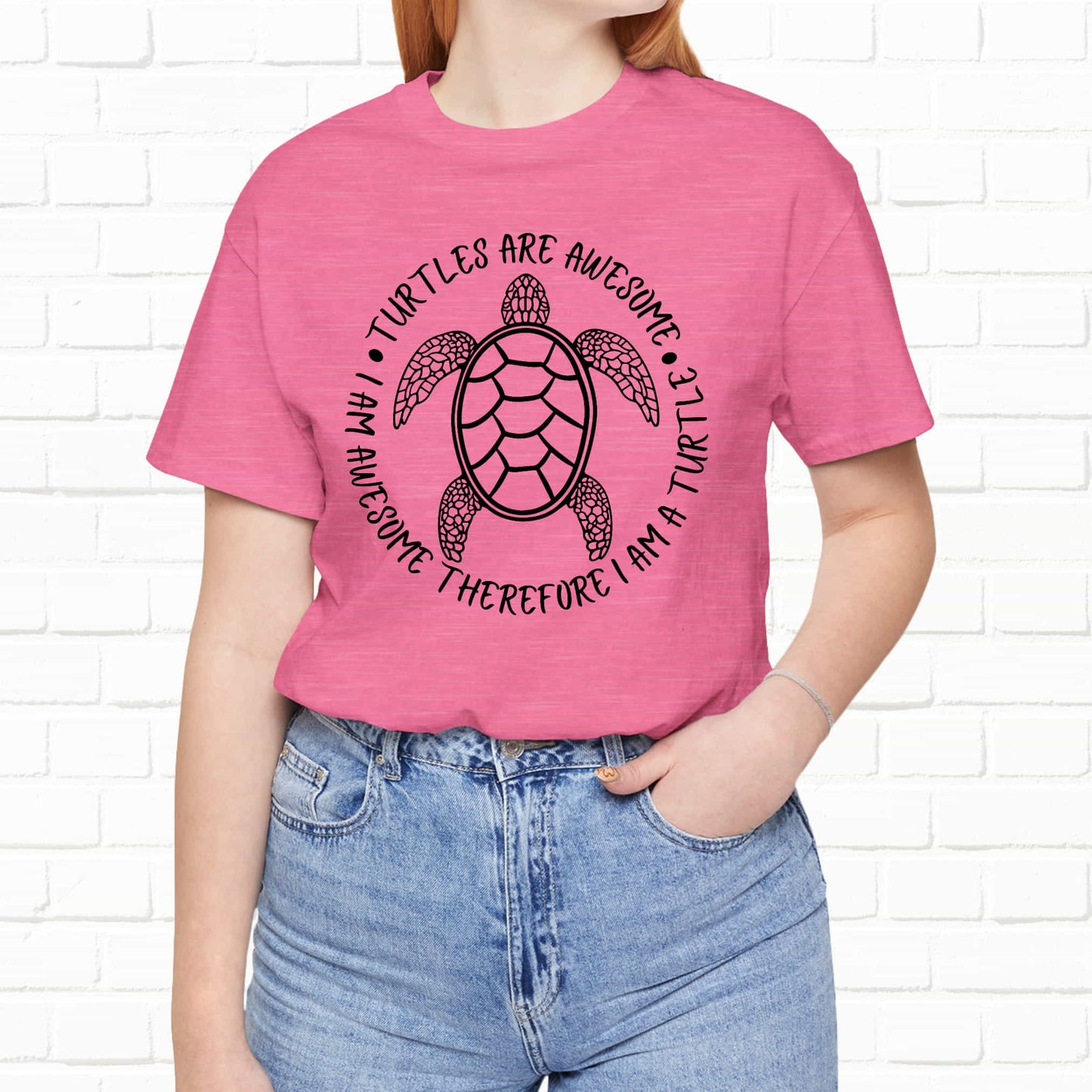 Turtles Are Awesome Therefore I Am A Turtle Funny Beach Unisex T-Shirt