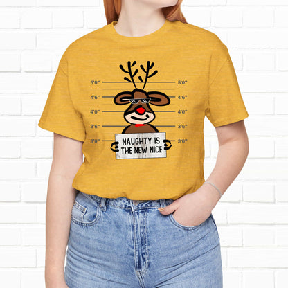 Reindeer Naughty Is The New Nice Funny Christmas Unisex T-Shirt