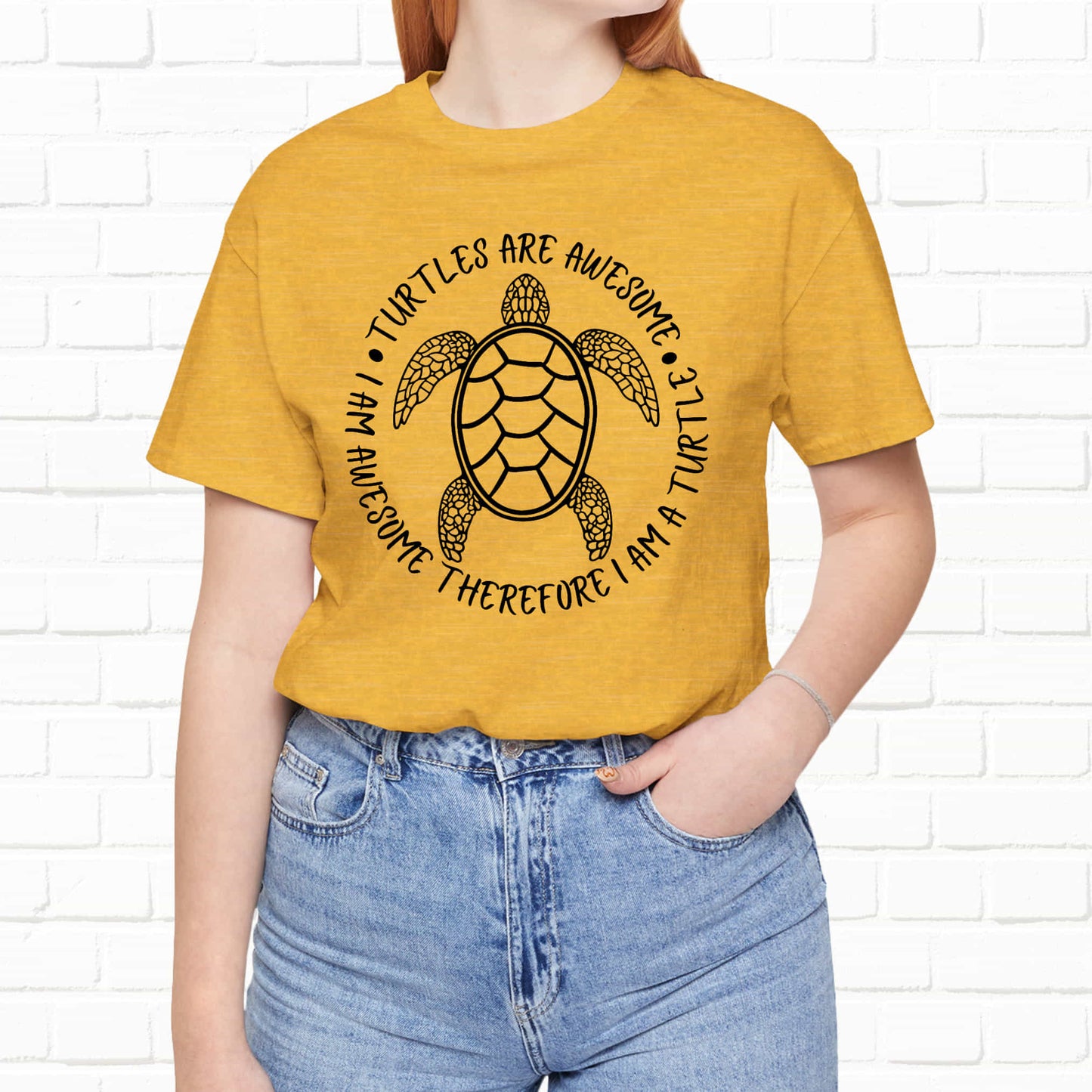 Turtles Are Awesome Therefore I Am A Turtle Funny Beach Unisex T-Shirt