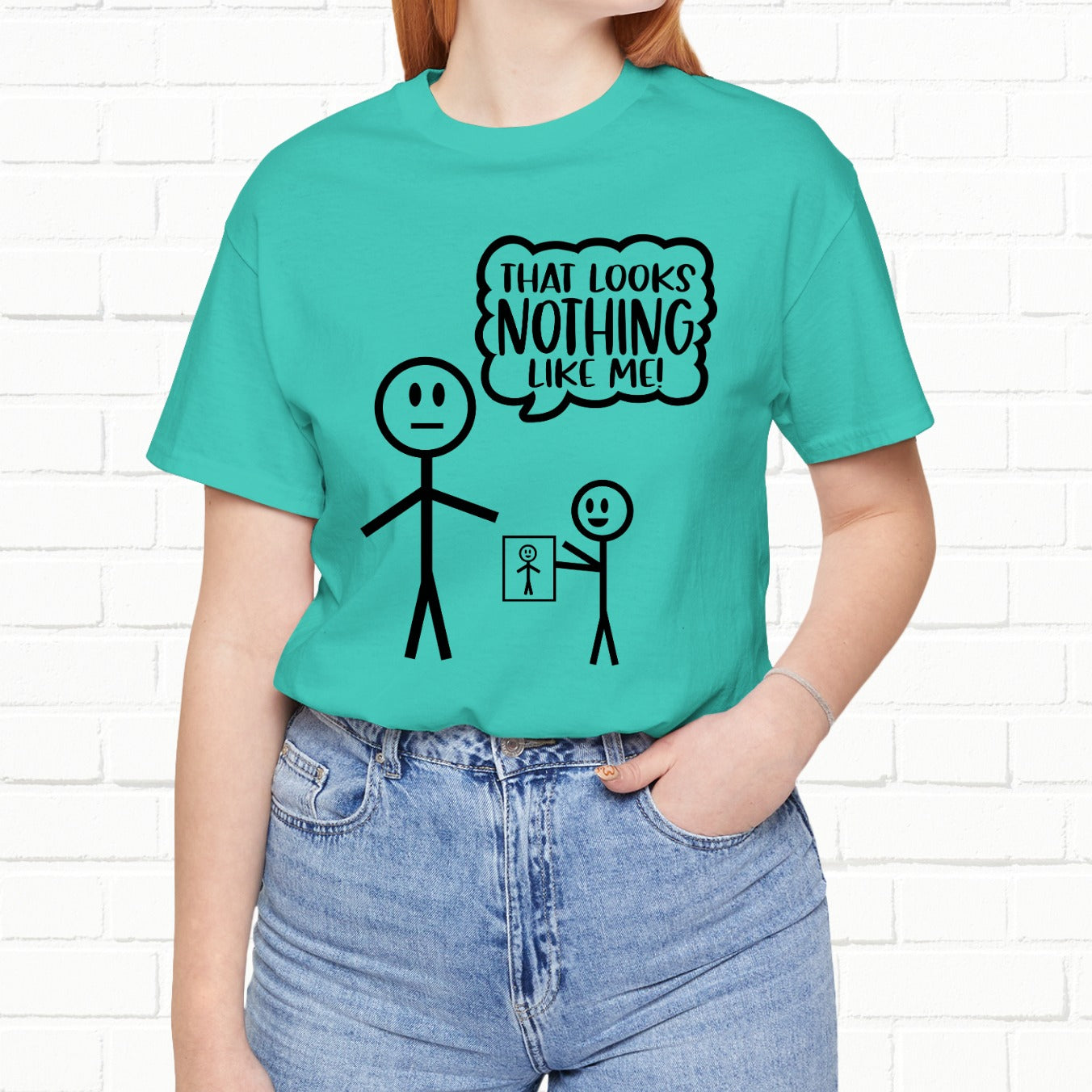 That Looks Nothing Like Me Funny Stick Figure Unisex T-Shirt