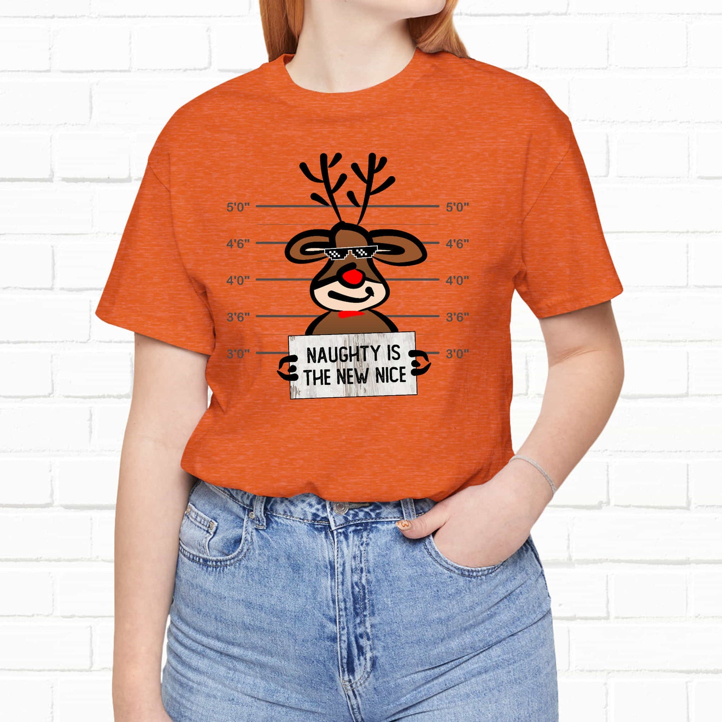 Reindeer Naughty Is The New Nice Funny Christmas Unisex T-Shirt