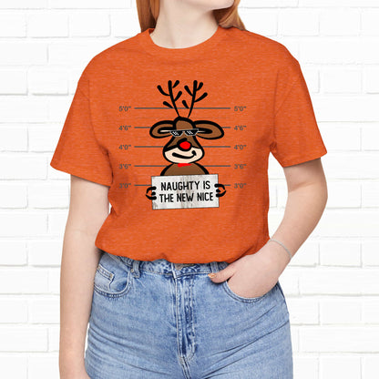Reindeer Naughty Is The New Nice Funny Christmas Unisex T-Shirt