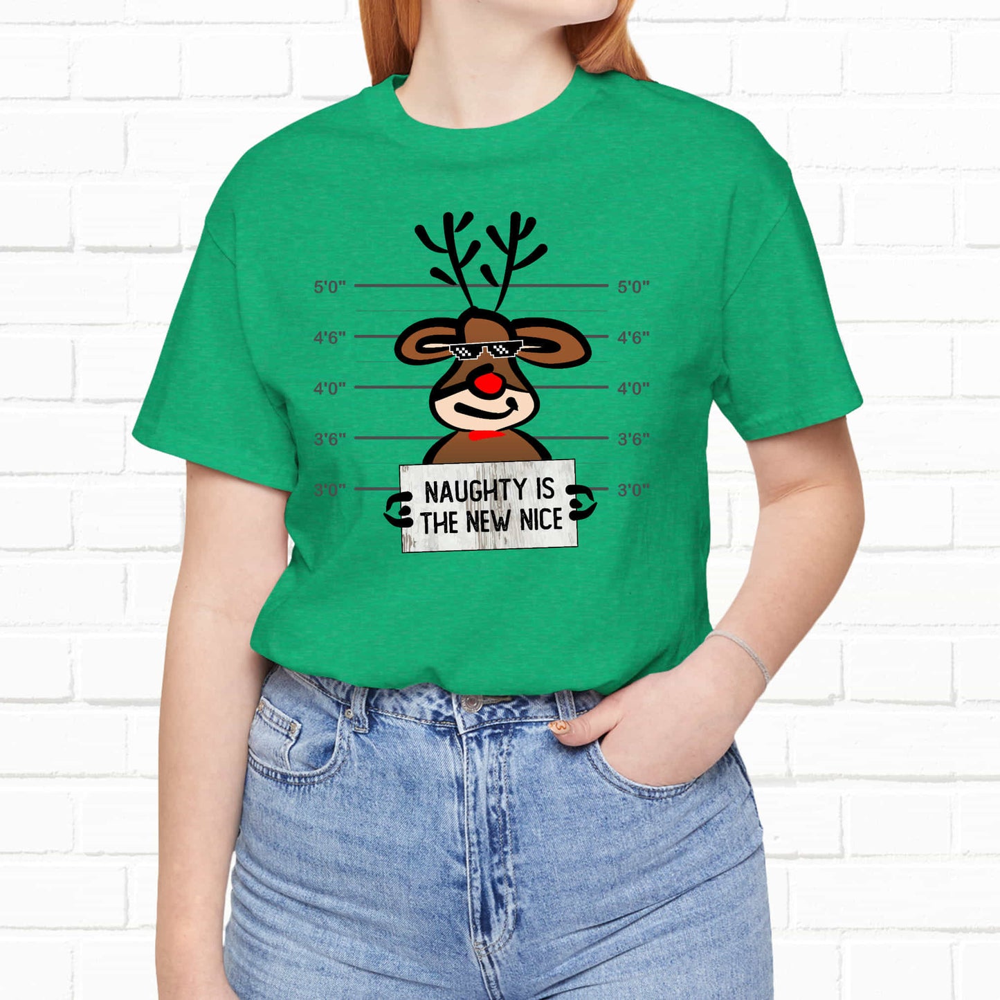 Reindeer Naughty Is The New Nice Funny Christmas Unisex T-Shirt
