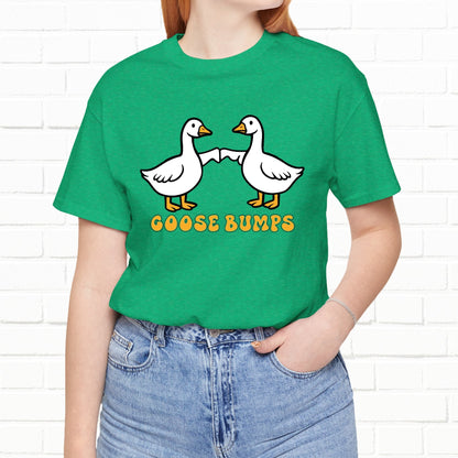 Goosebumps Ducks Geese Fist Pumping Funny Unisex Friendship Good Vibes T-shirt