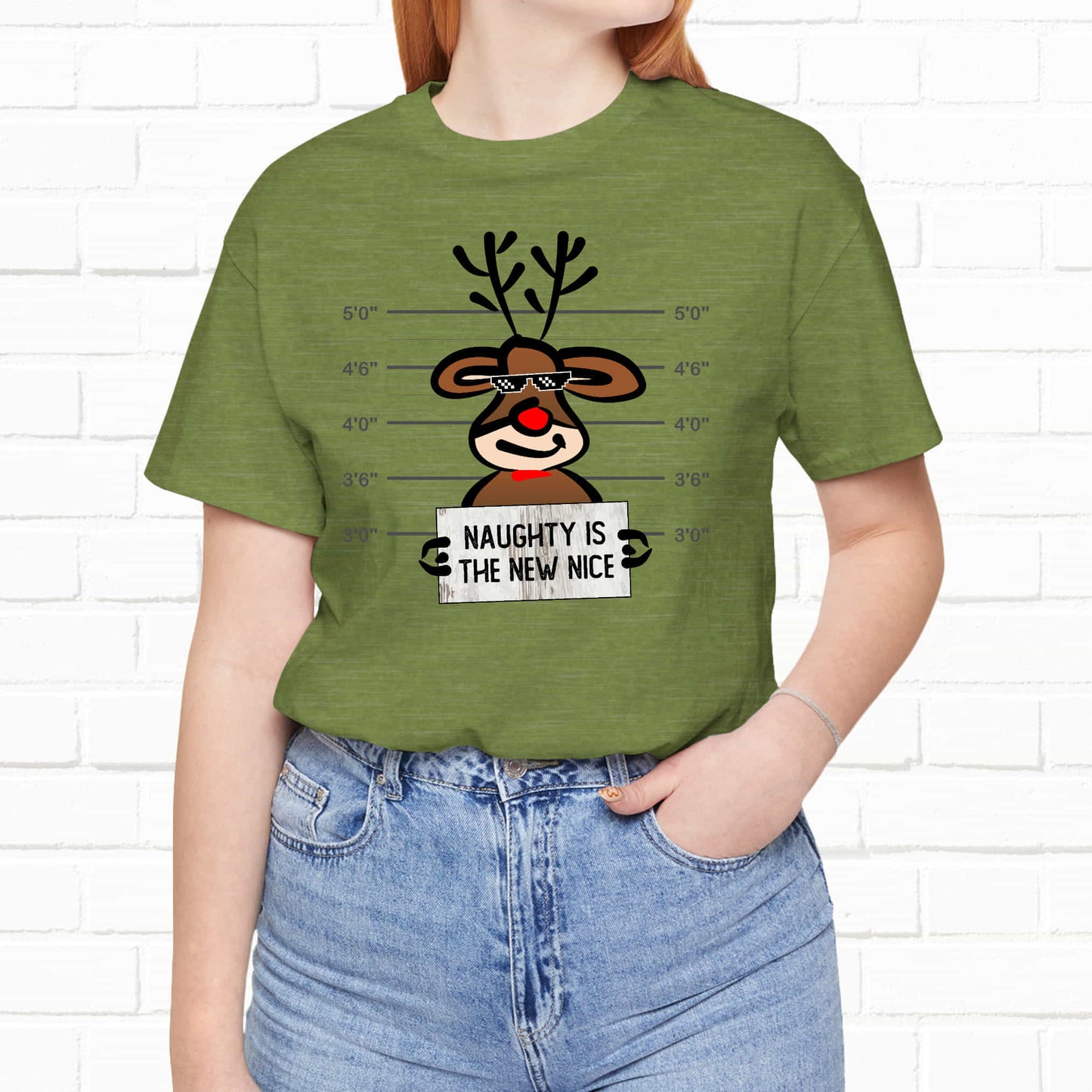 Reindeer Naughty Is The New Nice Funny Christmas Unisex T-Shirt