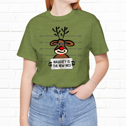 Reindeer Naughty Is The New Nice Funny Christmas Unisex T-Shirt