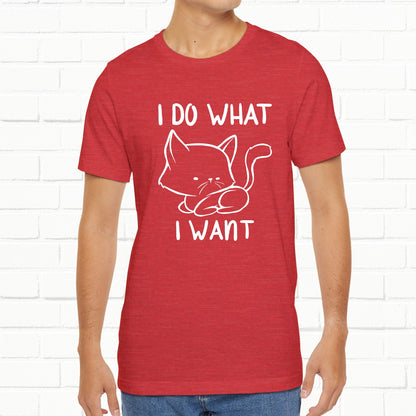I Do What I Want Funny Cat Attitude Unisex T-Shirt